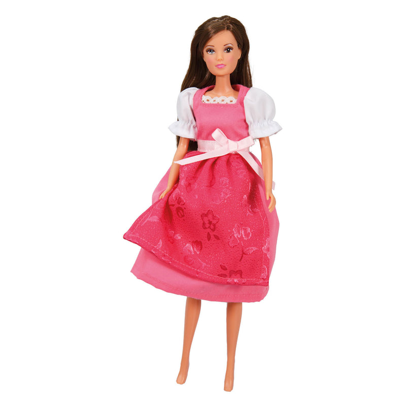 Afbeelding laden in galerijviewer, Heless traditionele dirndl-jurk voor modepoppen pinky - 29cm
