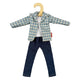 Heless geruit overhemd met jeans voor modepoppen - 29cm