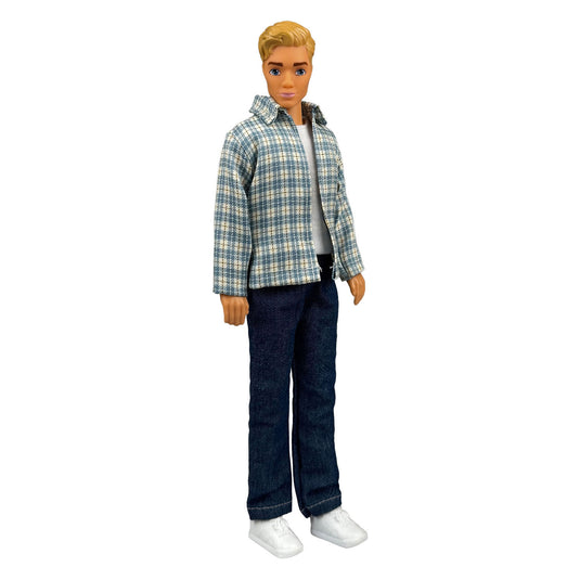Heless geruit overhemd met jeans voor modepoppen - 29cm