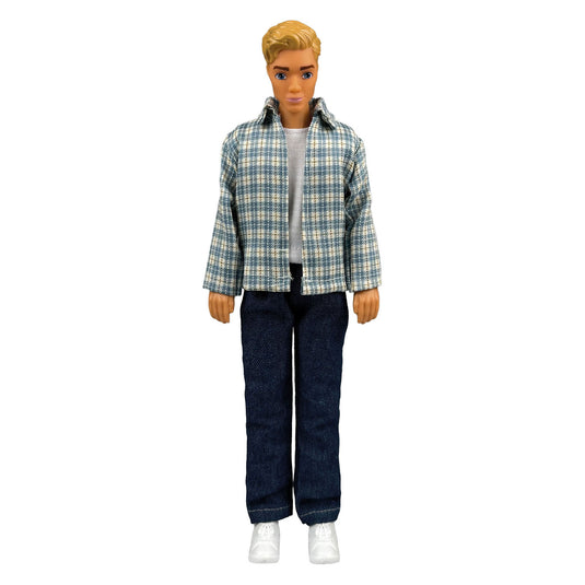 Heless geruit overhemd met jeans voor modepoppen - 29cm