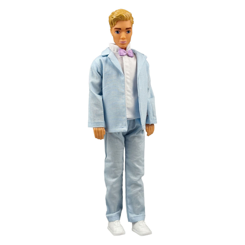 Afbeelding laden in galerijviewer, Heless lichtblauwe smoking voor modepoppen - 29cm
