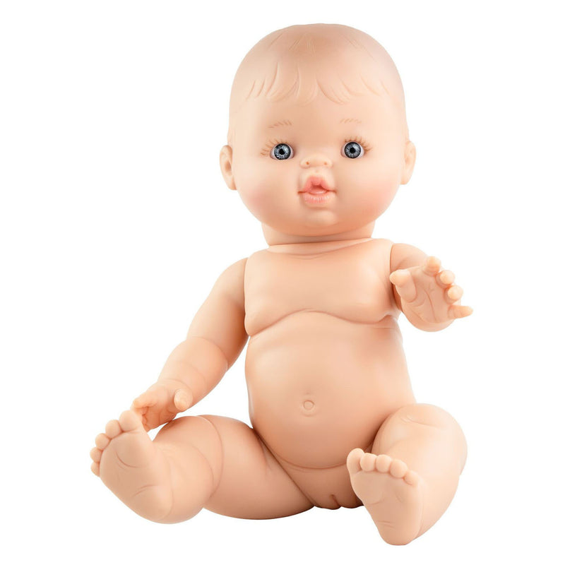Afbeelding laden in galerijviewer, Heless meisjes babypop met gebreide romper - 34cm
