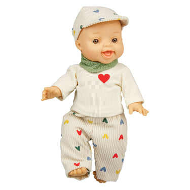 Heless jongens babypop met corduroy outfit - 34cm