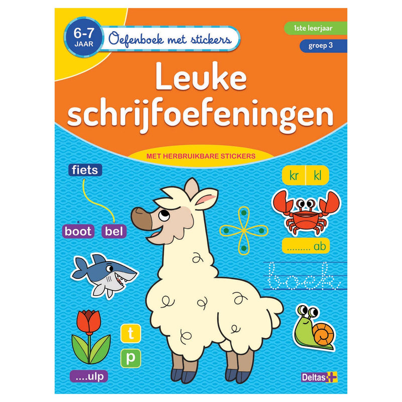 Afbeelding laden in galerijviewer, Deltas oefenboek met stickers - leuke schrijfoefeningen (6-7 jaar)
