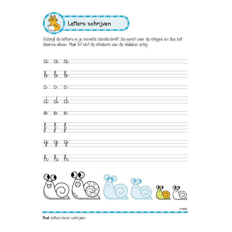 Afbeelding laden in galerijviewer, Deltas oefenboek met stickers - leuke schrijfoefeningen (6-7 jaar)
