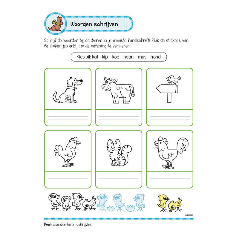 Afbeelding laden in galerijviewer, Deltas oefenboek met stickers - leuke schrijfoefeningen (6-7 jaar)
