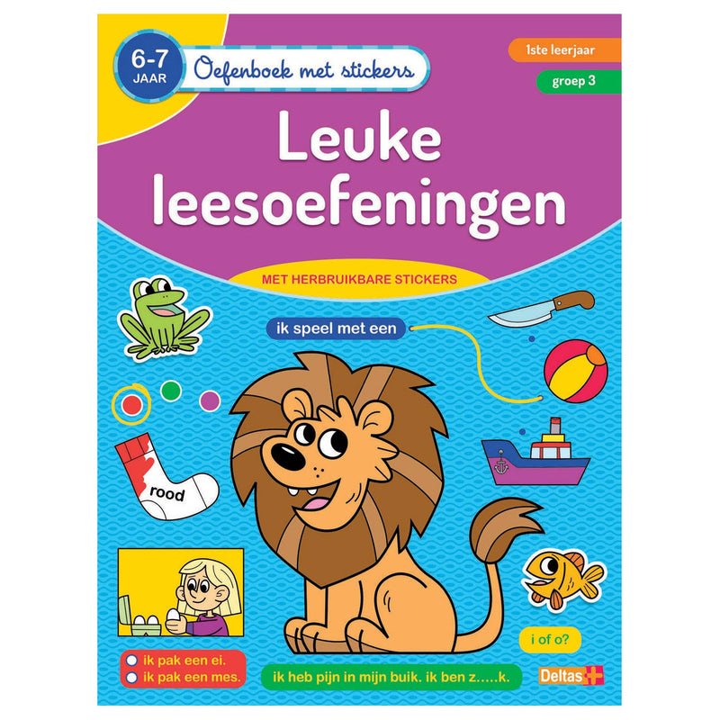 Afbeelding laden in galerijviewer, Deltas oefenboek met stickers- leuke lees
