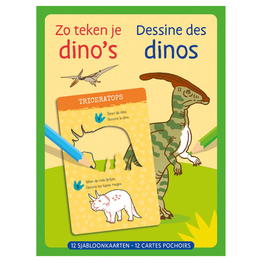 Deltas sjabloonkaarten zo teken je dino's