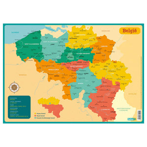 Deltas educatieve onderlegger - kaart belgië