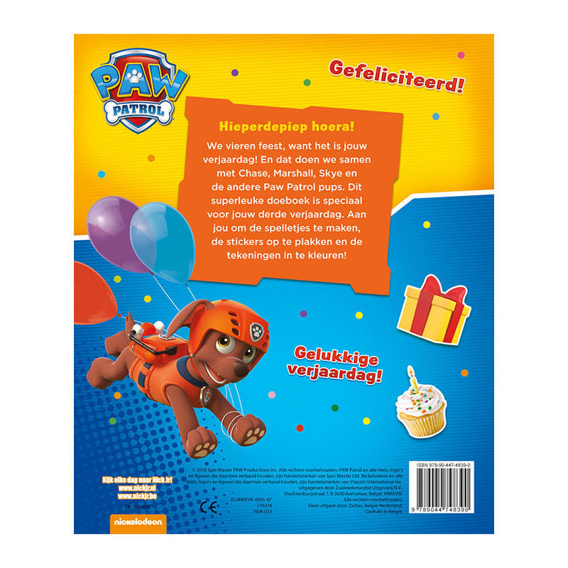Afbeelding laden in galerijviewer, Paw patrol - kleurboek - hoera, 3 jaar - verjaardagsboek
