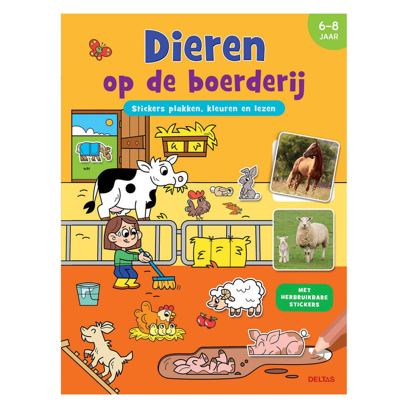 Afbeelding laden in galerijviewer, Stickerboek - Dieren op de boerderij
