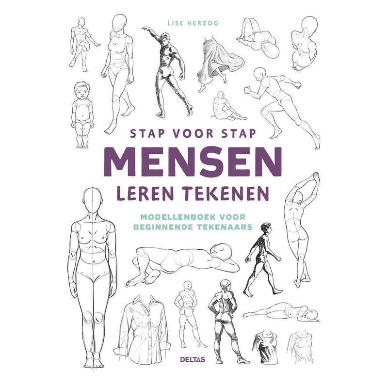 Afbeelding laden in galerijviewer, Deltas stap voor stap mensen leren tekenen hobbyboek
