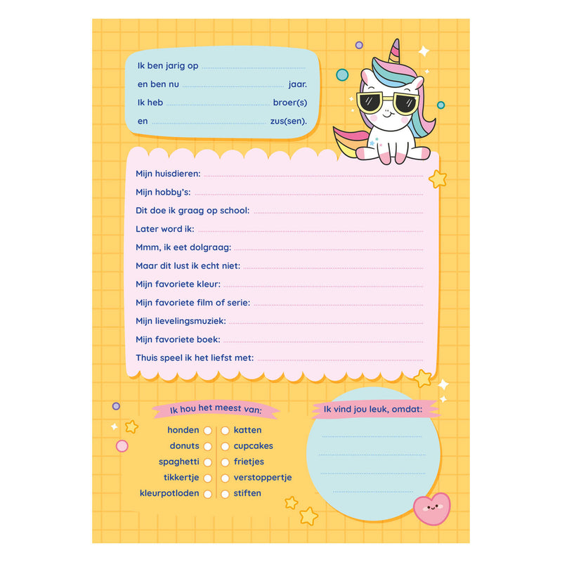 Afbeelding laden in galerijviewer, Deltas ik hou van kawaii vriendenboek
