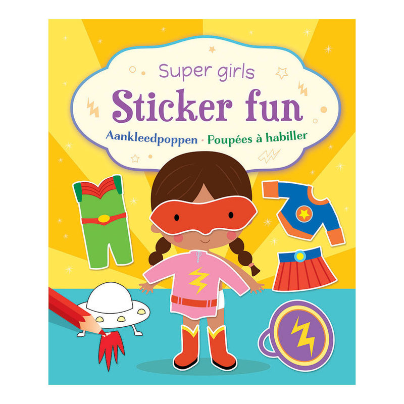 Afbeelding laden in galerijviewer, Deltas super girls sticker fun - aankleedpoppen super girls sticker fun - poupées à habiller
