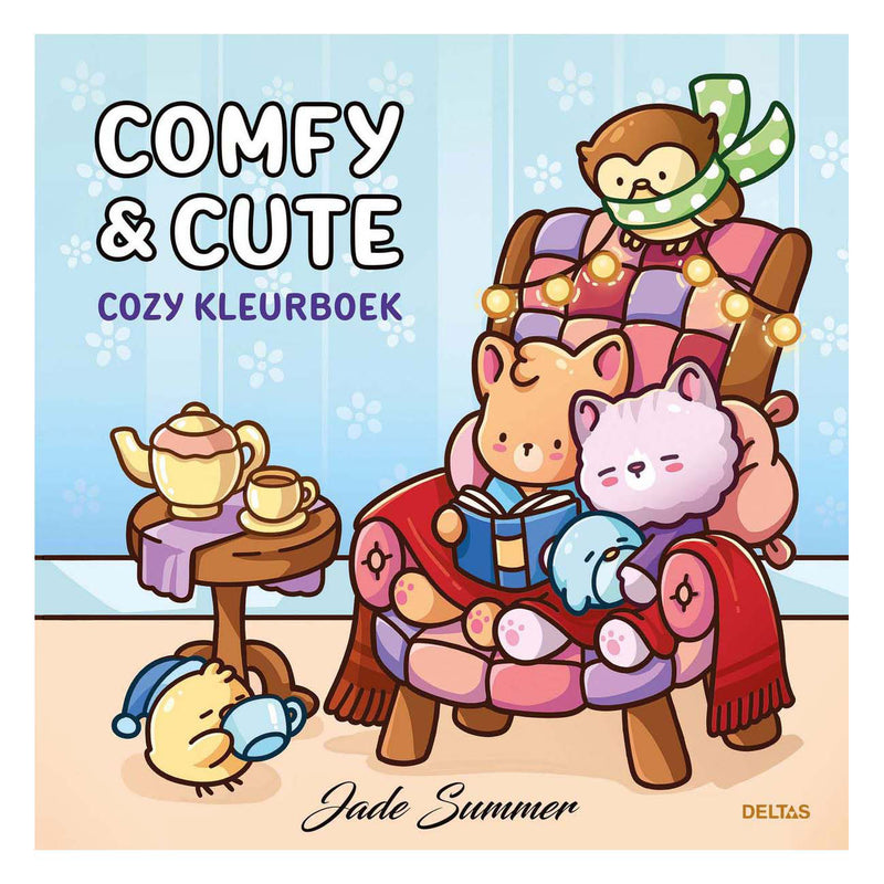 Afbeelding laden in galerijviewer, Deltas comfy cute - cozy kleurboek
