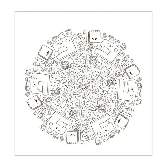 Deltas kawaii mandala kleurpret
