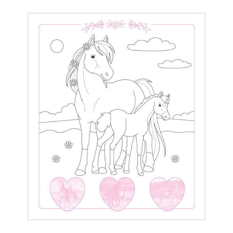 Afbeelding laden in galerijviewer, Deltas dream horses sticker parade - kleurboek
