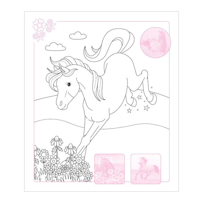 Afbeelding laden in galerijviewer, Deltas dream horses sticker parade - kleurboek
