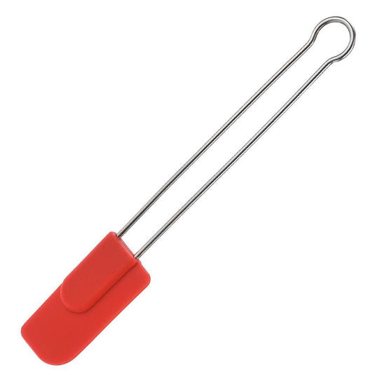 Westmark kook- en deegschraper met siliconen kop, lengte: ca. 22,7 cm, smal, siliconen roestvrij staal, siliconen, rood zilver, 15472270