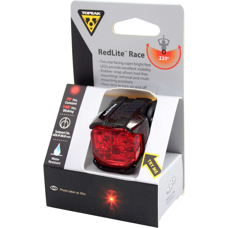 Afbeelding laden in galerijviewer, Topeak achterlicht Redlite Race batterij zwart
