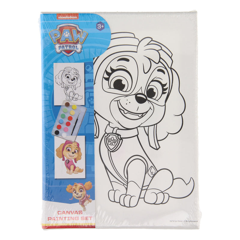 Afbeelding laden in galerijviewer, Canvas schilderset paw patrol incl. 12 verschillende kleuren waterverf + penseel 18x25cm
