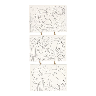 Wins holland canvas schilderset onderwaterwereld, set van 3 stuks