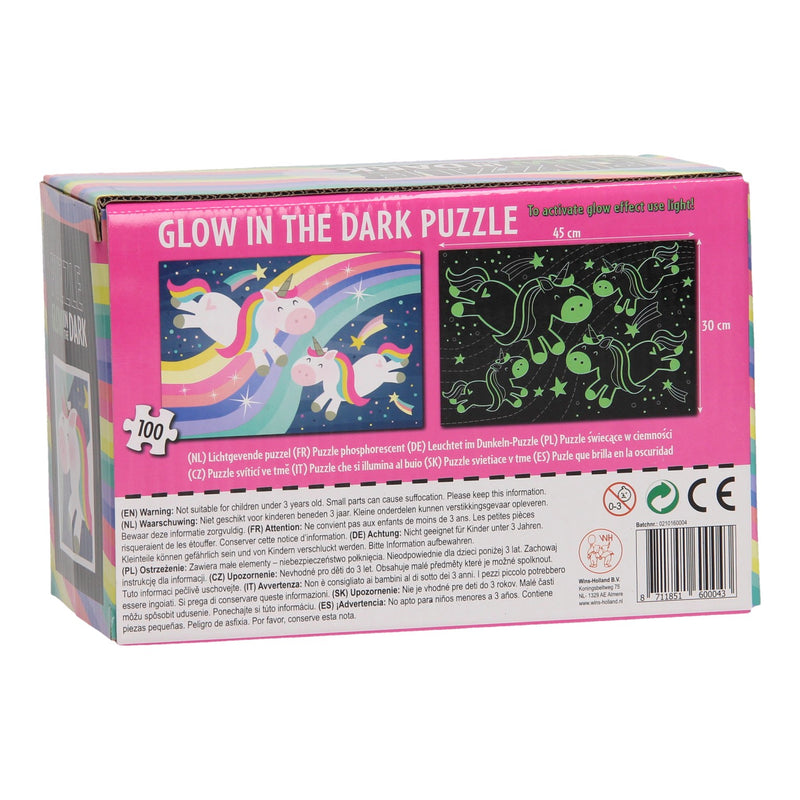Afbeelding laden in galerijviewer, Legpuzzel Glow in the Dark Eenhoorn, 100st.
