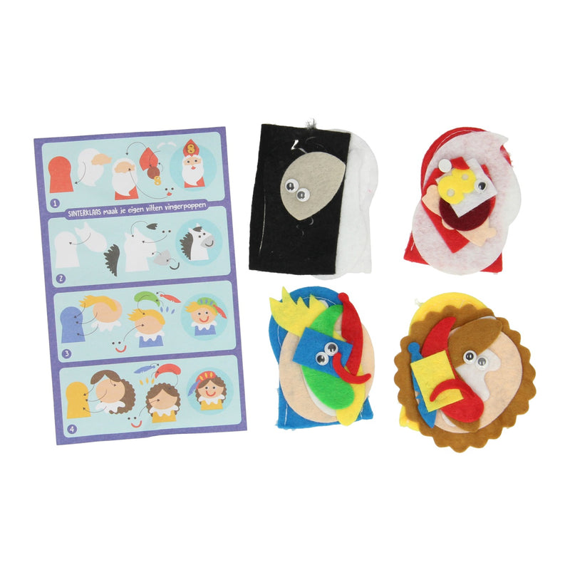 Afbeelding laden in galerijviewer, Maak je eigen vilten vingerpoppen sinterklaas, 4st.
