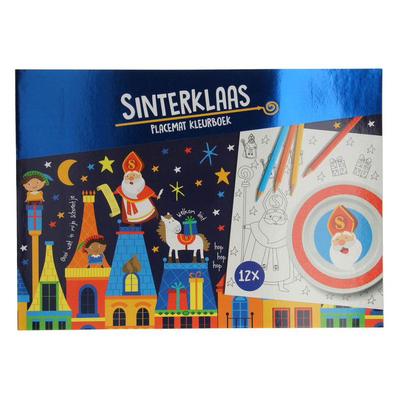 Afbeelding laden in galerijviewer, Wins holland placemats kleurboek sinterklaas, 12st.
