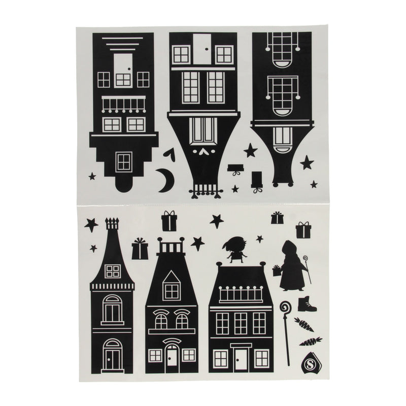 Afbeelding laden in galerijviewer, Wins holland silhouette raamstickers sinterklaas
