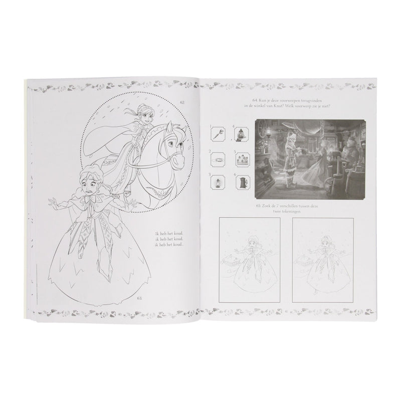 Afbeelding laden in galerijviewer, Disney frozen kleur en spelletjesboek - 365 activiteiten - voor vakantie - a4 formaat
