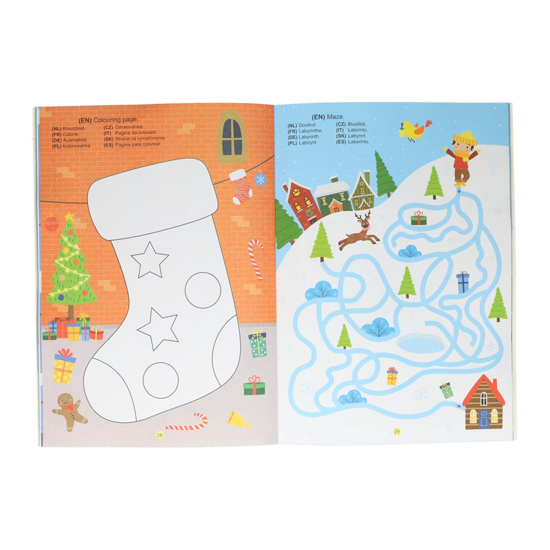 Afbeelding laden in galerijviewer, Wins holland kleur- en activiteitenboek a4 kerstmis
