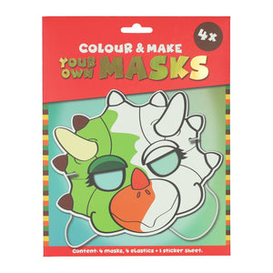 Wins holland kleur je eigen masker dino - 4 maskers