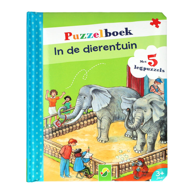 Afbeelding laden in galerijviewer, Wins holland puzzelboek in de dierentuin (met 5 legpuzzeltjes)
