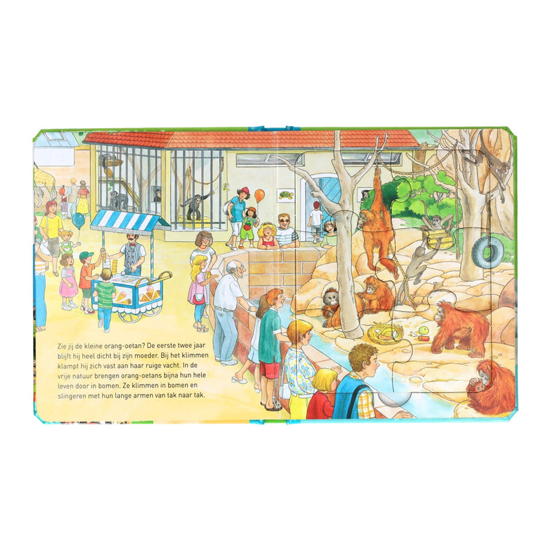Afbeelding laden in galerijviewer, Wins holland puzzelboek in de dierentuin (met 5 legpuzzeltjes)
