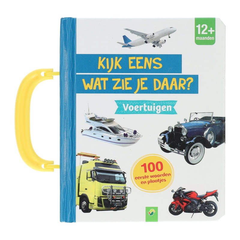 Afbeelding laden in galerijviewer, Wins holland kartonboekje - kijk eens wat zie je daar? voertuigen
