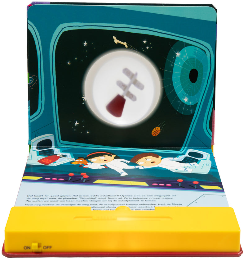 Afbeelding laden in galerijviewer, Wins holland mijn projectorboek schatzoekers in de ruimte
