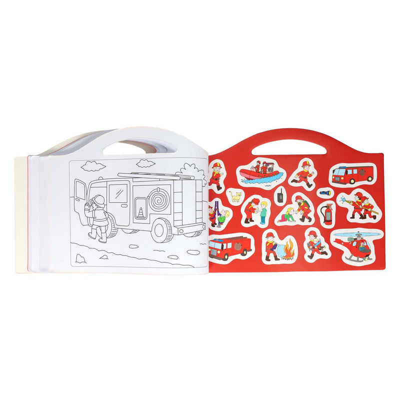 Afbeelding laden in galerijviewer, Wins holland mijn kleurboek de brandweer - met stickers en 96 kleurplaten
