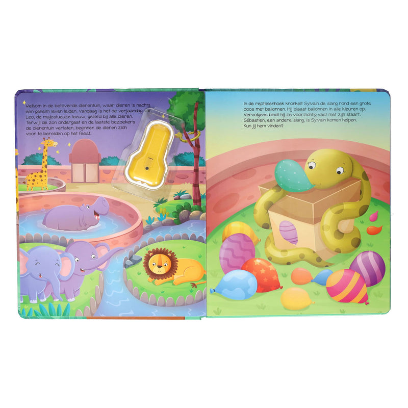 Afbeelding laden in galerijviewer, Wins holland kartonboek met zaklamp dierentuin - 3jr.
