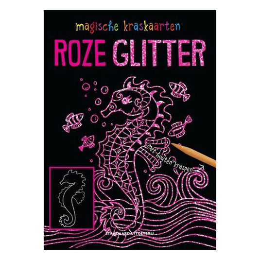 Wins holland magische kraskaarten: roze glitter