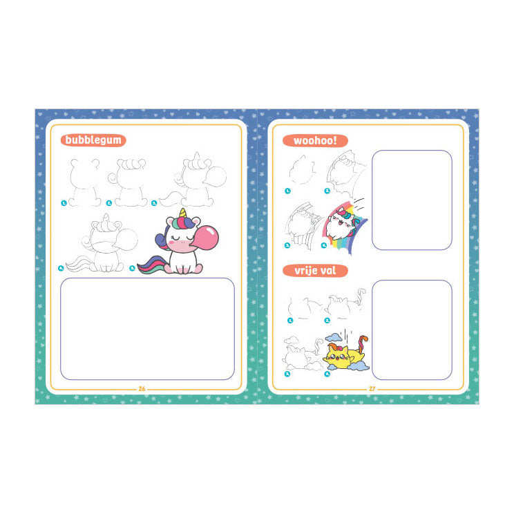 Afbeelding laden in galerijviewer, Rebo publishers kawaii tekenen unicorns friends 4+
