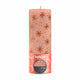 Bolsius stompkaars rustiek 19 x 6,8 cm creamy caramel met print | 4 stuks