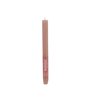 Bolsius dinerkaars rustiek misty pink | 9 stuks