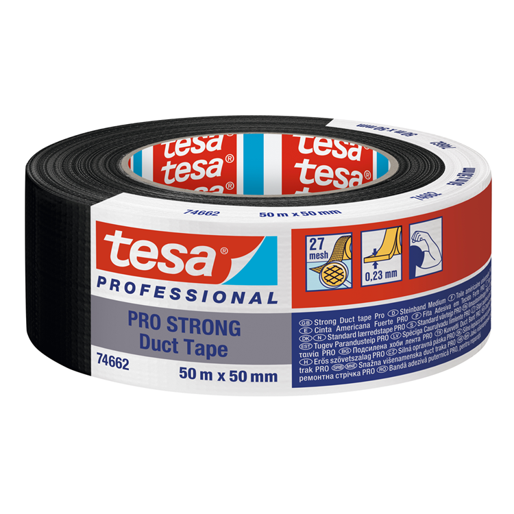 Afbeelding laden in galerijviewer, Tesa professional 1067940 - tesa duct tape pro-strong zwar50 m x 50 mm | 6 stuks

