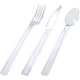 Duni wegwerp bestekset libra 6x mes, 6x vork, 6x lepel transparant