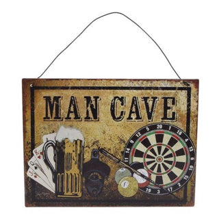 Gifts amsterdam wandversiering man cave metaal 20x15cm | 6 stuks