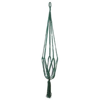 Afbeelding laden in galerijviewer, No brand in the mood collection pothouder donker groen macrame 110 cm | 6 stuks
