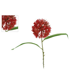 Afbeelding laden in galerijviewer, Kunstbloem allium ball oranje pe 55cm | 2 stuks
