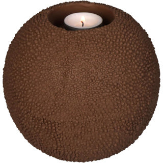 Afbeelding laden in galerijviewer, No brand theelichthouder concrete brown 15x15x15cm
