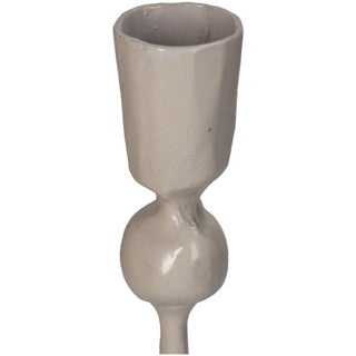 Afbeelding laden in galerijviewer, No brand kandelaar iron beige 8x8x30cm | 2 stuks
